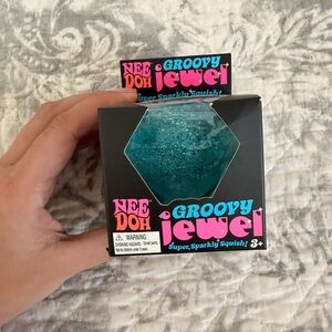 Nee Doh Pink Groovy Jewel – Glitter Stress Fidget Toy | Super Sparkly Squish